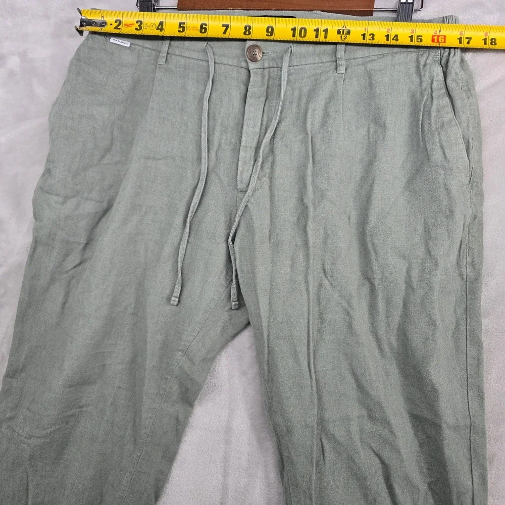 MR MARVIS The Linens Mens Green‎ Drawstring Casual Pants 36x24